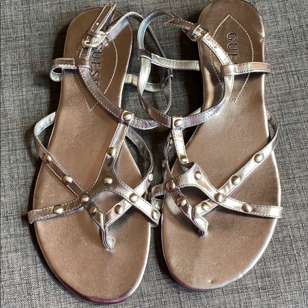 Guess Metallic Sandal with Studs